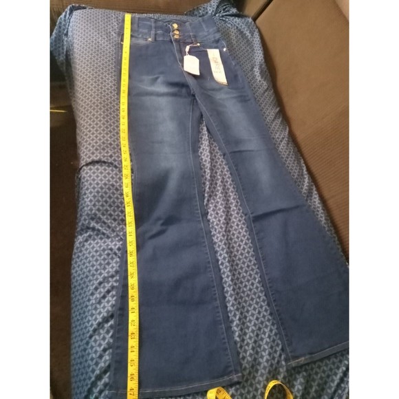 CUTIE PIE JEANS COLOR DARK DENIM , STRETCH  SIZE (13) Flared - Picture 5 of 6